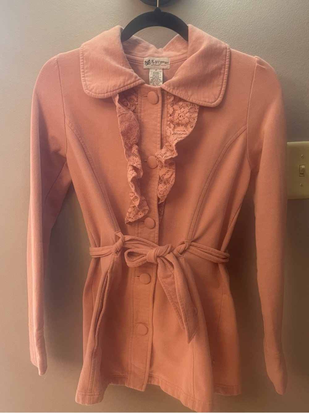 Vintage Y2K Self Esteem pink button up jacket